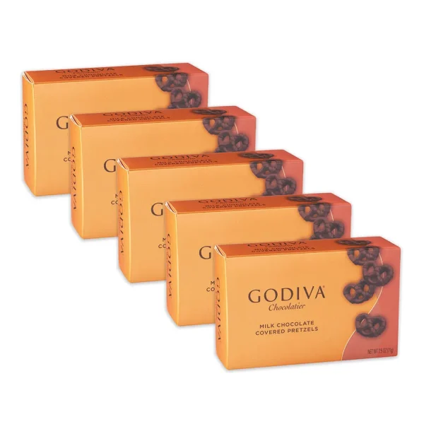 Milk Chocolate Covered Mini Pretzels, Set of 5