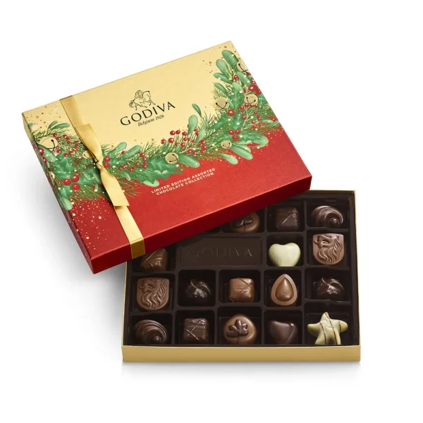 Limited Edition Assorted Chocolate Holiday Gift Box, 18pc