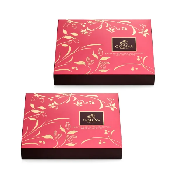 Assorted Dark Chocolate Biscuit Gift Box, 36 pc., Set of 2