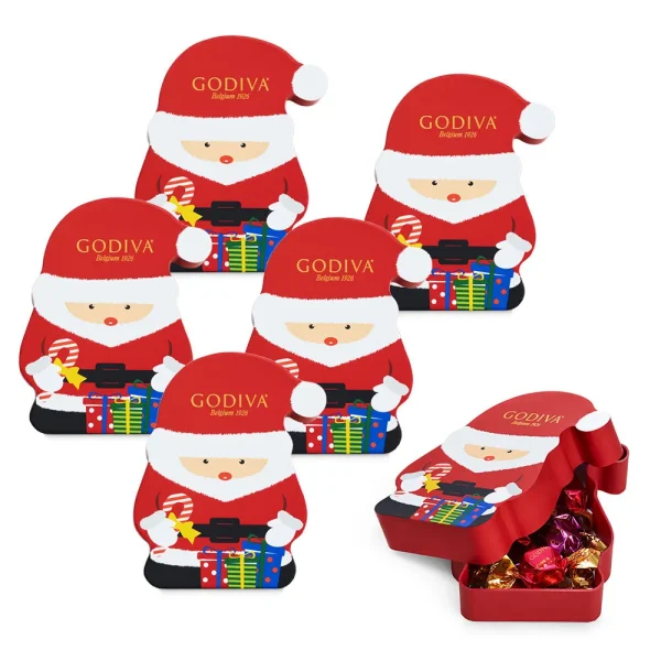 Santa Box With Chocolate Truffles, Set of 6