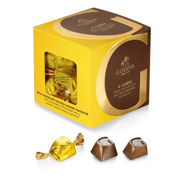 Milk Chocolate Salted Caramel G Cube Box, 22 pcs.