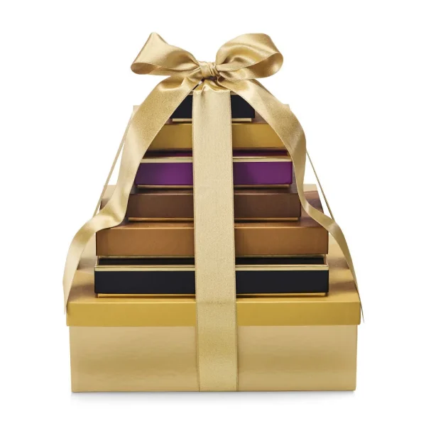 Ultimate Chocolate Gift Tower, Brown Ribbon