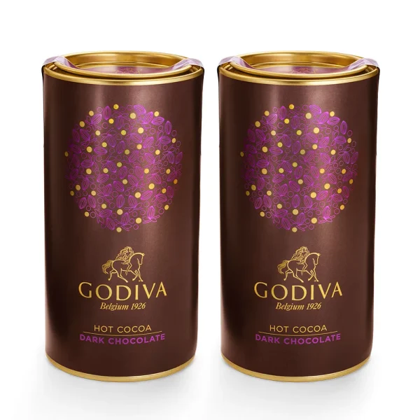 Dark Chocolate Hot Cocoa Canister, Set of 2, 10 Servings Each