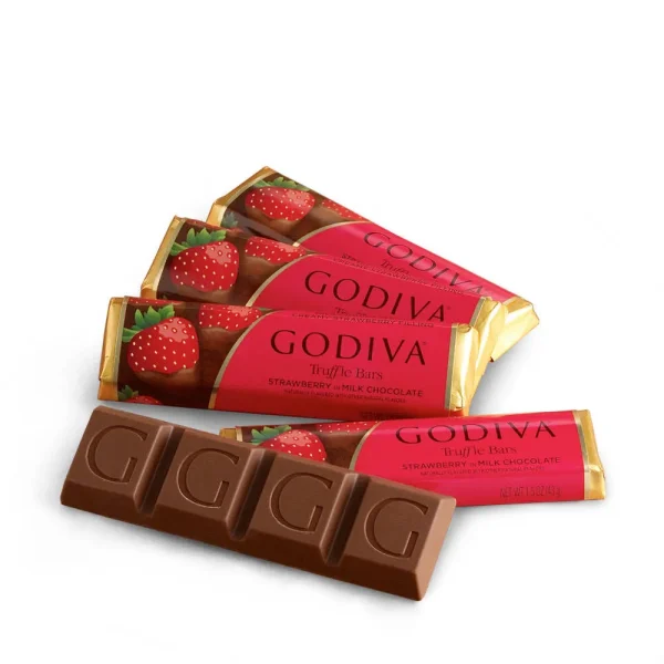 Milk Chocolate Strawberry Truffle Bar, Set of 5, 1.5 oz. each