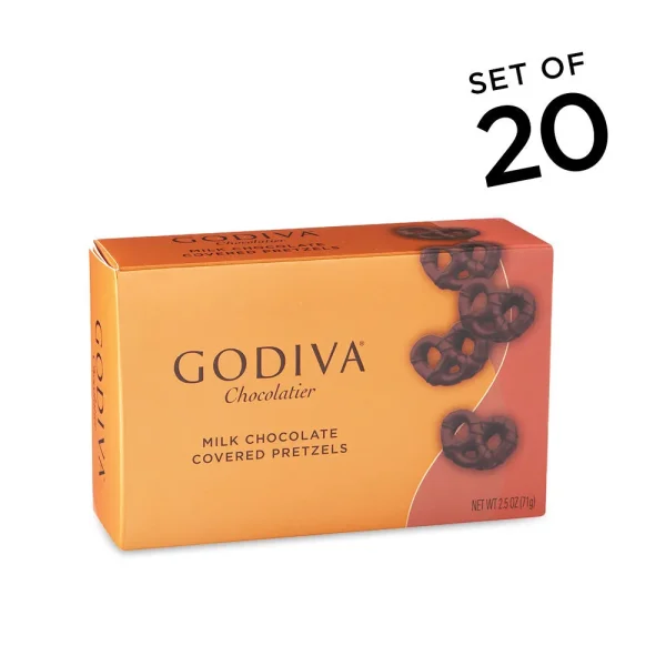 Milk Chocolate Covered Mini Pretzels, Set of 20